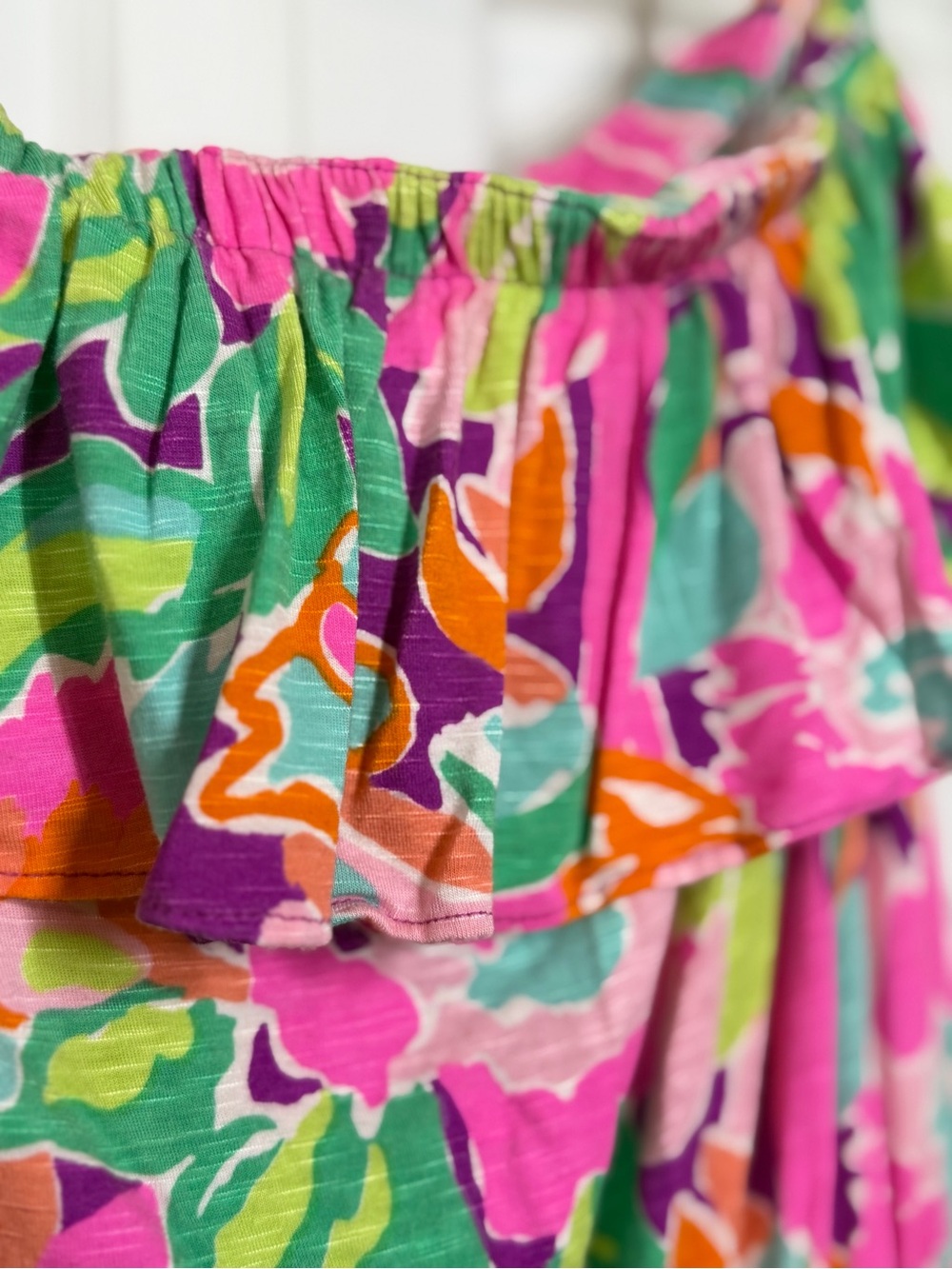 Lilly Pulitzer Strapless Tropical Print Maxi Dress Size L - Picture 4 of 10